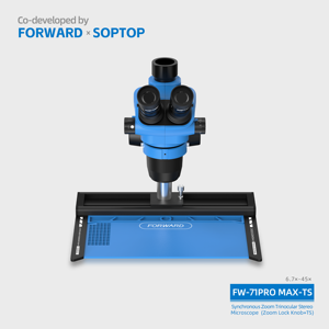 Microscopio Digital FORWARD FW-71Pro Max-TS con 3 Lentes con Zoom de 45X, Anillo de Luz LED de 138 LED <span class=keywords><strong>para</strong></span> Inspección de Placas de Circuito de Teléfono - Product Image 4
