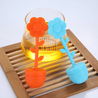 Infuseur en silicone de haute qualité OKSILICONE, filtre diffuseur en forme de fleur pour thé en vrac, pour théière, tasse à thé, mugs, infuseur à thé