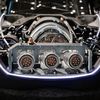 Prise automobile et aéronautique standard russe 2PM, 1 cœur, noyau interne en bakélite, boîtier en aluminium, connecteurs en cuivre, IP66