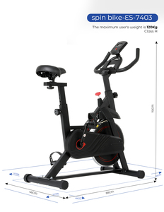 <span class=keywords><strong>Vélo</strong></span> de spinning <span class=keywords><strong>compact</strong></span> et robuste pour la maison – Équipement de fitness et d'exercice intérieur - Product Image 3