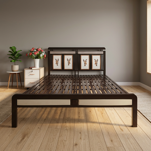 Base de Cama Extensible de Hierro Tubular Cuadrada de Diseño Industrial de 1.6m x 2m, Portátil, Duradera y Estable, con Función de Sofá Cama - Product Image 3