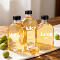 Bouteille de jus en PET HAPUTA carrée en aluminium avec bouchon à vis, capacité personnalisée de 8 oz à 16 oz, impression sérigraphique pour thé et café