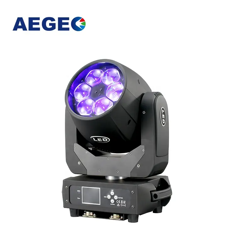 6 Buah Lampu Sorot Kepala Bergerak Led Zoom Cuci K10 Mata Lebah Besar 40W