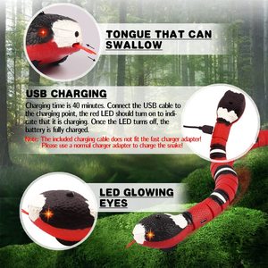 Infrared Induction Smart Sensing <strong>Snake</strong> <strong>Cat</strong> <strong>Toy</strong> with USB Realistic Simulation <strong>Snake</strong> <strong>Cat</strong> Interactive <strong>Toy</strong> for Kids Prank Props - Product Image 4