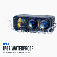 Projecteur LED F3 Pro à 3 lentilles, longue portée, large couverture, ultra lumineux, refroidissement par ventilateur, étanche, fixation sur grille