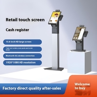 Machine de point de vente en libre-service intelligente tout-en-un de 15.6 pouces pour hôtel et restauration, paiement mobile acceptant la caisse enregistreuse