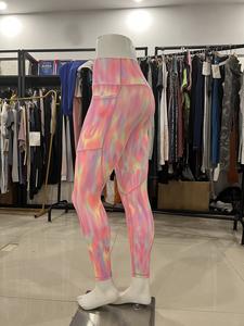 Logo personnalisé de haute qualité tie-dye poche latérale Fitness Leggings haute élasticité Leggings de yoga respectueux de la peau - Product Image 5