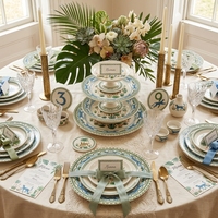 Service de table en céramique à imprimé léopard safari moderne, vaisselle de luxe pour hôtel et restaurant, assiettes à dîner, à salade et à gâteau en porcelaine 6,5/8/10,5/12 pouces