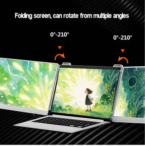 Moniteur LCD portable à double écran FHD de 15,6 pouces, écran triple pour ordinateur portable, écran intelligent pour jeux - Product Image 2