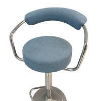 Ensemble de tabourets de bar modernes ST-8128, hauteur réglable, pivotants en tissu avec base en métal pour salle à manger, bar à domicile, hôtels - Mobilier de bar