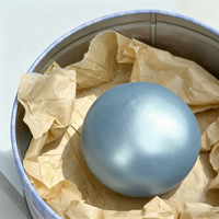 Balle Mochi Faite Main en Huile de Coco Nacrée, Jouet Anti-Stress à Presser, 4 Couleurs Scintillantes, Jouet Sensoriel de Poche