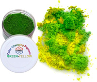 Poudre de pigment thermochromique à changement de couleur activée par la chaleur, vert à jaune, pour jouets anti-stress DIY Mango Squishy Fidget Squeeze, échantillon gratuit