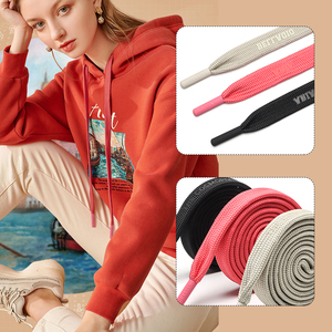 Lacets plats personnalisés en polyester de haute qualité 15 mm avec logo imprimé pour baskets et sweats à capuche - Product Image 6