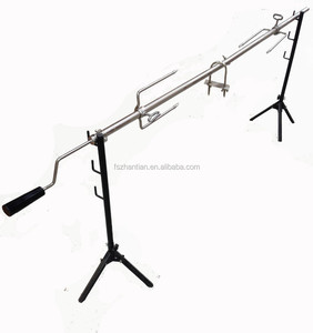 Outils galvanisés de gril de tige de broche de rôtisserie d'acier inoxydable avec la finition antiadhésive - Product Image 3