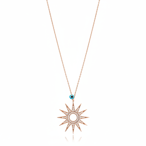 Sun Design Hollow Charm Pendant Wholesale Handmade Turkish 925 Silver Sterling Fashionable and Elegant Jewelry - Product Image 2