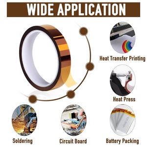 High Temperature Heat Resistant Transfer Thermal Sublimation PCB BGA Electrical Pi Film Silicone Adhesive Hungley Polyimide <strong>Tape</strong> - Product Image 4