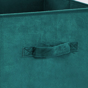 Panier de <span class=keywords><strong>rangement</strong></span> minimaliste en velours pliable avec poignées pour placard, étagère et armoire - Product Image 5