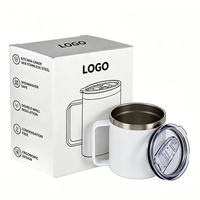 Tasses à café de voyage isothermes à double paroi de 20 oz, avec logo personnalisé, revêtement poudré, gobelet de fête en acier inoxydable pour gravure laser