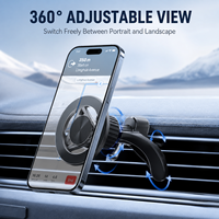 Support magnétique triangulaire creux en alliage d'aluminium et ABS, à 3 griffes, stable, réglable, rotation à 360° pour MagSafe