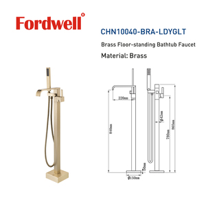 Rubinetti <span class=keywords><strong>per</strong></span> <span class=keywords><strong>vasca</strong></span> <span class=keywords><strong>da</strong></span> <span class=keywords><strong>bagno</strong></span> a pavimento in ottone Free-Standing <span class=keywords><strong>da</strong></span> <span class=keywords><strong>bagno</strong></span> miscelatori a manico singolo rubinetti <span class=keywords><strong>da</strong></span> <span class=keywords><strong>bagno</strong></span> con doccia a mano - Product Image 5