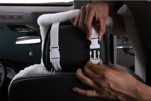 Funda de asiento de coche de piel de conejo de imitación bonita de lujo Universal con cojín de asiento de coche para HONDA/<span class=keywords><strong>TOYOTA</strong></span>/KIA/BMW - Product Image 4
