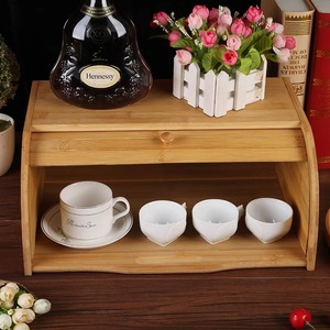 Tre hộp bánh mì, lớn bánh mì bằng gỗ thủ môn với nắp tre cho sự tươi mát, phong cách nhà bếp bánh mì lưu trữ container - Product Image 5