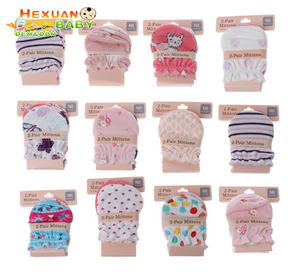 Gants <span class=keywords><strong>anti</strong></span>-rayures tendance en coton pour bébés, Protection faciale contre les nouveau-nés, pièces, 2 paires - Product Image 5