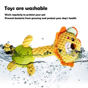 Высококачественные экологически чистые плюшевые игрушки для собак, низкая цена, многофункциональная форма обезьяны, скрипучая, Интерактивная игрушка для щенка - Product Image 4