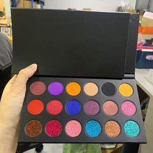 Mode ombre bricolage ombre à paupières Palette personnalisé votre logo 9 couleurs <span class=keywords><strong>brillant</strong></span> fard à paupières surligneur Kit - Product Image 4