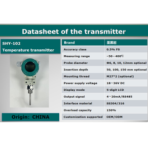 RS485 modbus thép không gỉ Thông Minh Kỹ thuật số nhiệt độ Transmitter với phạm vi lập trình <span class=keywords><strong>LED</strong></span> hiển thị OEM & ODM hỗ trợ - Product Image 4
