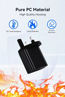 Cargador de Laptop de 35W con Enchufe UK, USB-C, GaN PD 3.0, Resistente al Fuego, con Protección OTP/OVP para Relojes Inteligentes y Auriculares