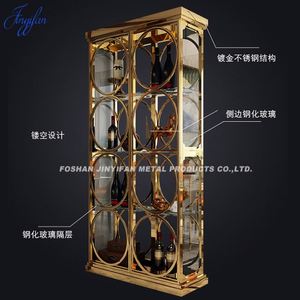 EX622 Stainless Steel Art Deco Wine Rack Display <b>Shelf</b> Waterproof Durable for <b>Bar</b> Caf Restaurant Hotel Interior Decoration - Product Image 5