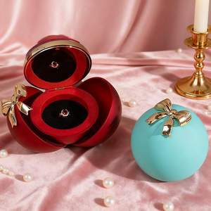 Eternal Preserved Red Rose Gift <b>Box</b> Round Magnetic Jewelry Storage Valentine'S Day Romantic <b>Present</b> For Women Her Mom Wife - Product Image 4