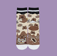 HY-6006 nouveau 2025 mode dessin animé Labubu chaussettes femmes coton film équipage chaussettes fille
