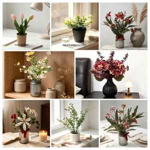 Planta Artificial de Bambú de la Suerte en Maceta de Plástico Mate Degradado de 45 cm, Decoración de Mesa Feng Shui para Oficina y Sala de Estar - Product Image 4