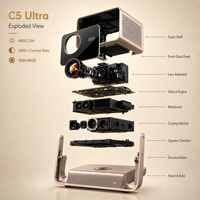 Projecteur laser portable intelligent Android C5 Ultra C3 Ultra 4400lm 4K pour home cinéma vidéo Beamer Proyector