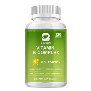 120 قطعة من أقراص فيتامين B المكعبة لنظام الجهاز العصبي فيتامين B1 B2 B6 مكمل غذائي