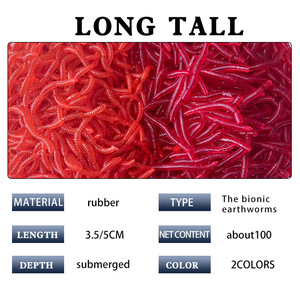 เหยื่อตกปลาซิลิโคนรูปหนอนดิน Four Uncle Soft Bait 200 ชิ้น สำหรับตกปลาคาร์พและปลาครูเชียน - Product Image 5