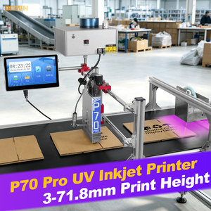 מדפסת מדבקות הזרקת דיו UV חדשה מדגם DEMIN P70Pro חצי אוטומטית 72 מ\"מ עם ראש הדפסה Seiko 1020 ברזולוציה 360dpi ומהירות 100 מטר/דקה, צבע יחיד, מסך מגע 1 - Product Image 1