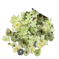 Fleurs artificielles en soie 3D haute simulation, style Mori, tons verts, inspiration forêt, couleur et taille personnalisables, Dusk Charm