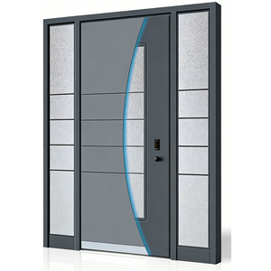 Puerta de Entrada Moderna de Lujo con Marco de Aleación de Aluminio, Aislamiento Térmico, Garantía de 5 Años, Apertura Simple <span class=keywords><strong>para</strong></span> Hotel u Hospital - Product Image 1