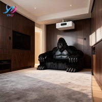 Canapé-lit d'angle King Kong Gorilla de designer nordique, grande forme animale, en éponge et similicuir écologique, moderne, pour hôtel et appartement