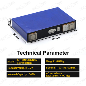 แบตเตอรี่ NCM 3.7V 50Ah สำหรับรถยนต์ไฟฟ้าและจักรยานไฟฟ้า  แบบ NMC 53Ah เซลล์ทรงปริซึม  ชุดแบตเตอรี่ 12V 24V 36V - Product Image 5