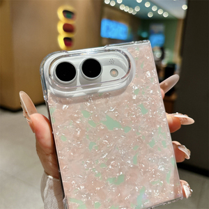 เคสโทรศัพท์ลายเปลือกหอยมุกสีรุ้งหรูหรา สำหรับ iPhone 18 Duo ป้องกันเลนส์กล้องแบบพับได้ ป้องกันแรงกระแทก ฝาหลัง - Product Image 5
