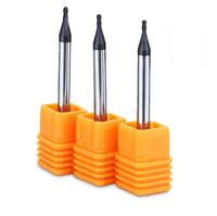 Fraise à bout sphérique micro-diamètre sur mesure, revêtement TiSiN, pour routeur CNC, pour façonnage et fraisage de précision
