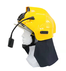 Casco de combate de bombero 4G, cámara de imagen térmica IR a prueba de fuego ABS, alerta SOS con software de comando VMS - Product Image 1