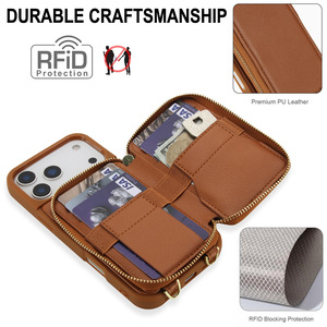 Funda Multifuncional para Teléfono con Cierre de Cremallera y Espacio para 16 Tarjetas, Compatible con 17 <span class=keywords><strong>Pro</strong></span> <span class=keywords><strong>Max</strong></span> - Product Image 2