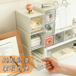 Acrylic Desktop Storage <b>Box</b> Rectangle Single Compartment Sealed Dustproof Organizer For Student Dormitories - Product Image 3