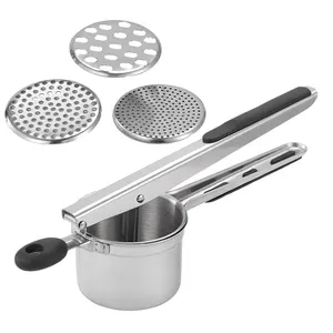 Wholesale Kitchen Tools 3 In 1 Fruit Lemon Squeezer Potato Masher Ricer Press Presser Mashed stainless steel potato masher