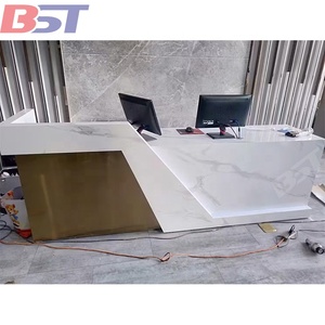 Tùy chỉnh hiện đại đơn giản văn phòng tiếp tân thiết kế bàn LED tiếp tân truy cập Beauty Salon quầy lễ tân - Product Image 5